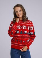 CLEVER CLE LF13-1071 Джемпер жен. Вязанка Новый год