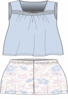 MELADO ПИЖАМА ЖЕНСКАЯ Вуаль 6705W-80160.1S-730