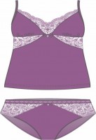 MELADO КОМПЛЕКТ ЖЕНСКИЙ [майка+трусы] Черничный мусс 4725W-85180.1L-814