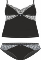 MELADO КОМПЛЕКТ ЖЕНСКИЙ [майка+трусы] Черничный мусс 4725W-85180.1L-911